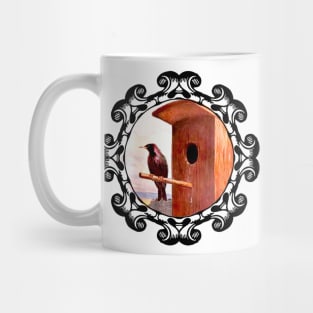 Alone birdhouse wood Mug